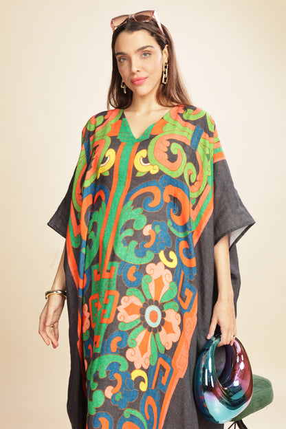 MUSEUM OF MONUMENT INSIDE TYEING KAFTAAN (Black)