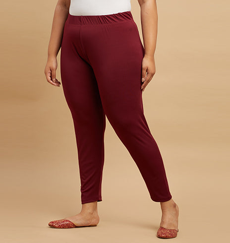 SOLID KNIT STRETCH SHIMMER LEGGINGS