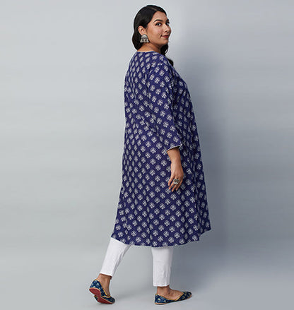 PLUS SIZE PRINTED RAYON KURTA | XL - 6XL
