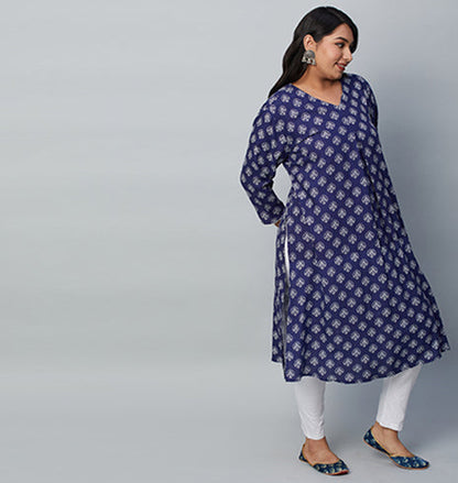 PLUS SIZE PRINTED RAYON KURTA | XL - 6XL