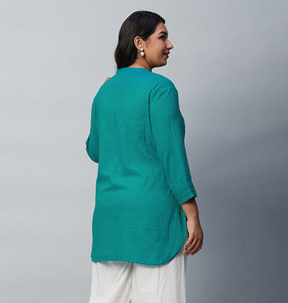 PLUS SIZE SOLID SLUB KURTI | XL - 6XL
