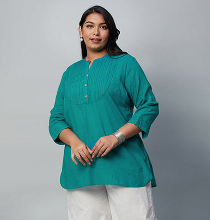 PLUS SIZE SOLID SLUB KURTI | XL - 6XL