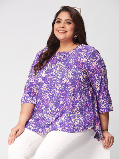 PLUS SIZE DITSYTOPS: WHERE FASHION FLOURISHES WITH DELICATE FLORAL ELEGANCE| | XL - 6XL