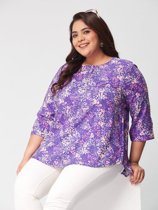 PLUS SIZE DITSYTOPS: WHERE FASHION FLOURISHES WITH DELICATE FLORAL ELEGANCE| | XL - 6XL
