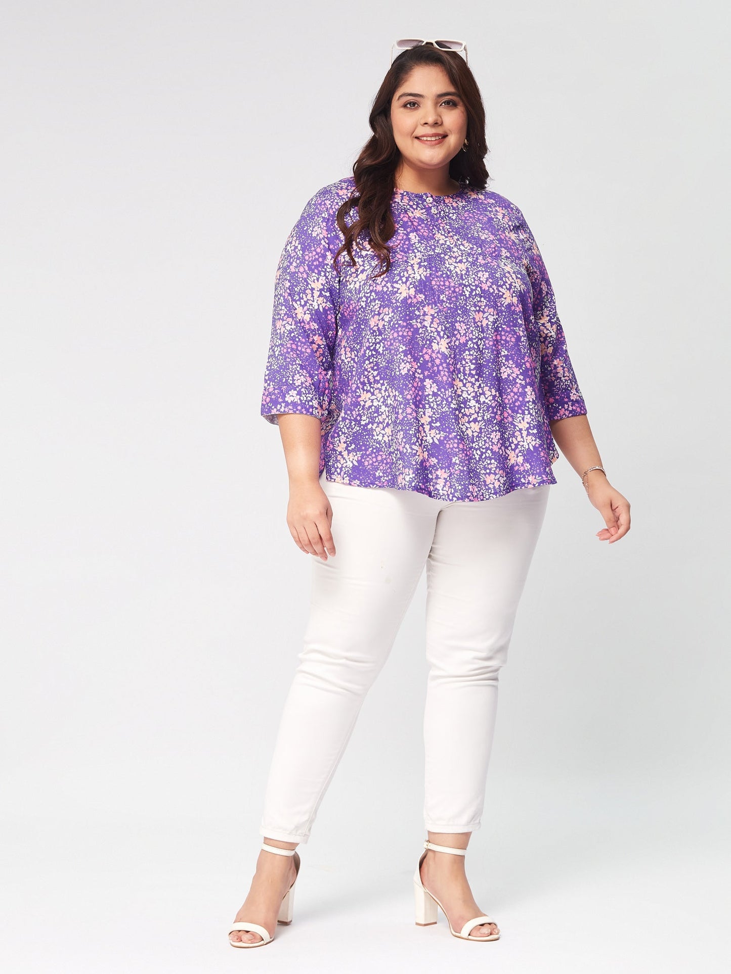 PLUS SIZE DITSYTOPS: WHERE FASHION FLOURISHES WITH DELICATE FLORAL ELEGANCE| | XL - 6XL