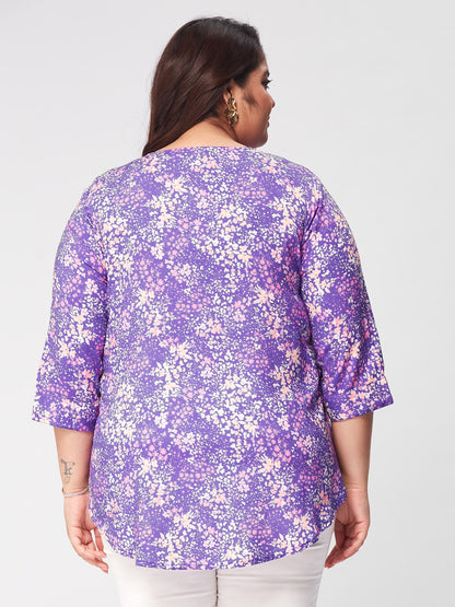 PLUS SIZE DITSYTOPS: WHERE FASHION FLOURISHES WITH DELICATE FLORAL ELEGANCE| | XL - 6XL
