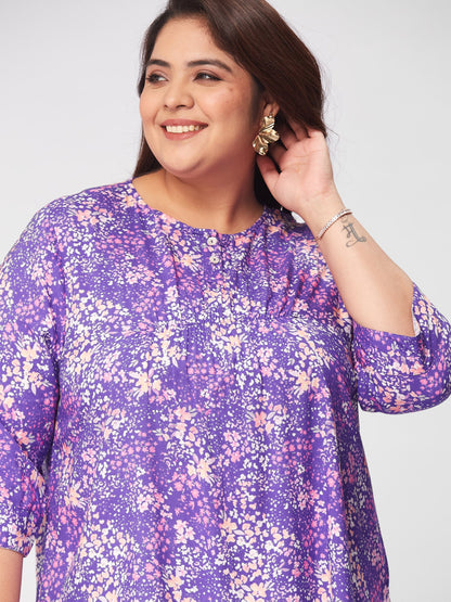 PLUS SIZE DITSYTOPS: WHERE FASHION FLOURISHES WITH DELICATE FLORAL ELEGANCE| | XL - 6XL