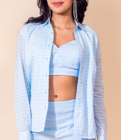 Striped Cotton Three-Piece Set