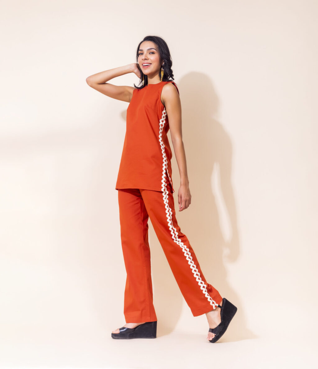 Spice Trail Cotton Co-ord Set | Orange