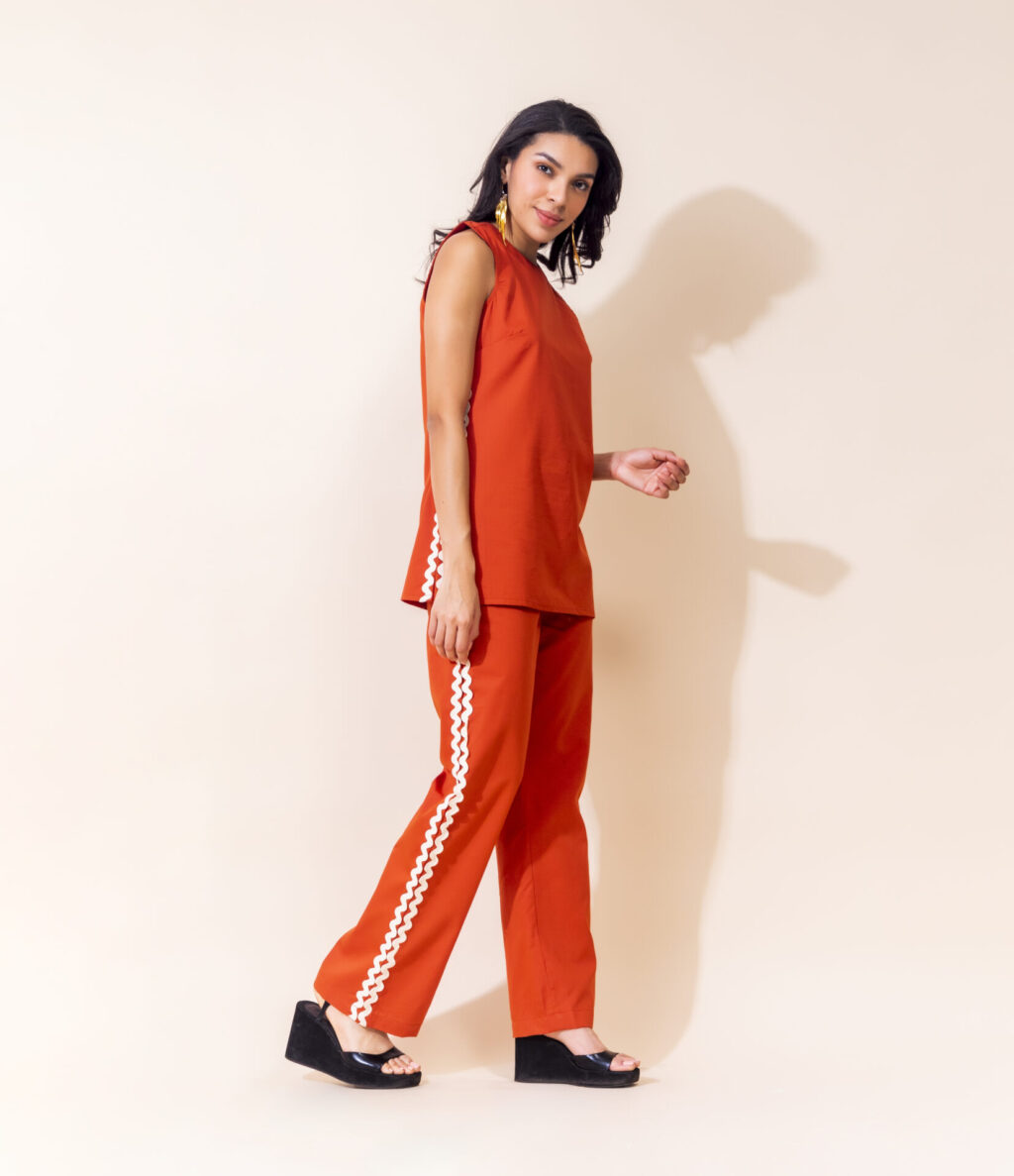 Spice Trail Cotton Co-ord Set | Orange