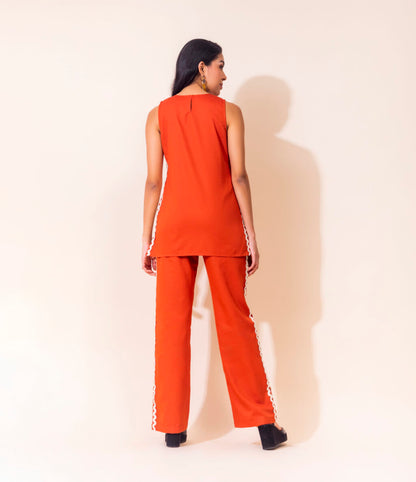 Spice Trail Cotton Co-ord Set | Orange