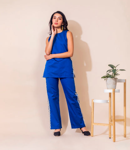 Spice Trail Cotton Co-ord Set | Blue