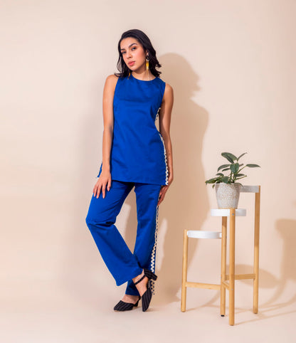Spice Trail Cotton Co-ord Set | Blue