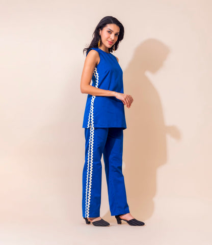 Spice Trail Cotton Co-ord Set | Blue