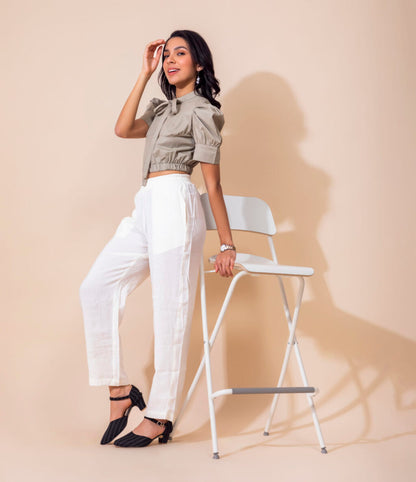 Elevated Bow Top | Grey