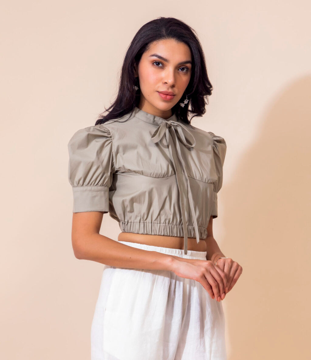 Elevated Bow Top | Grey