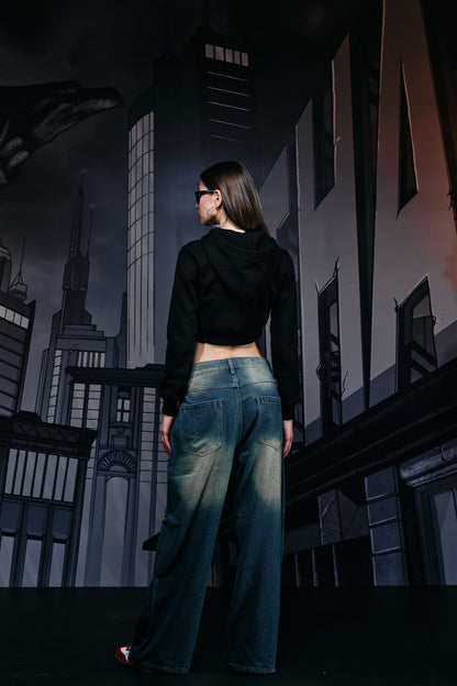 Batman Cropped Hooded Zipper