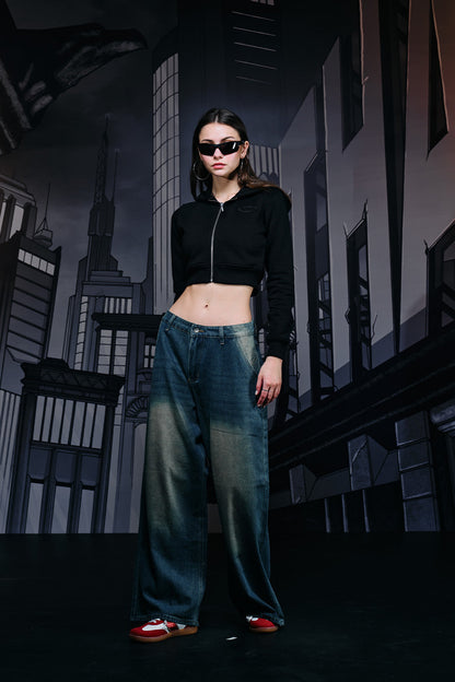 Batman Cropped Hooded Zipper