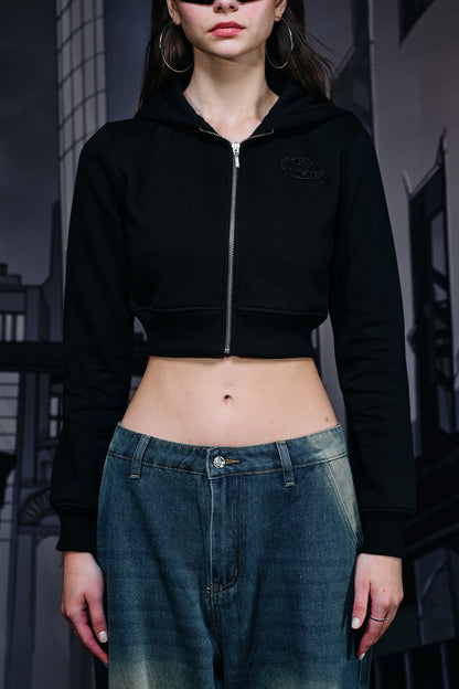 Batman Cropped Hooded Zipper