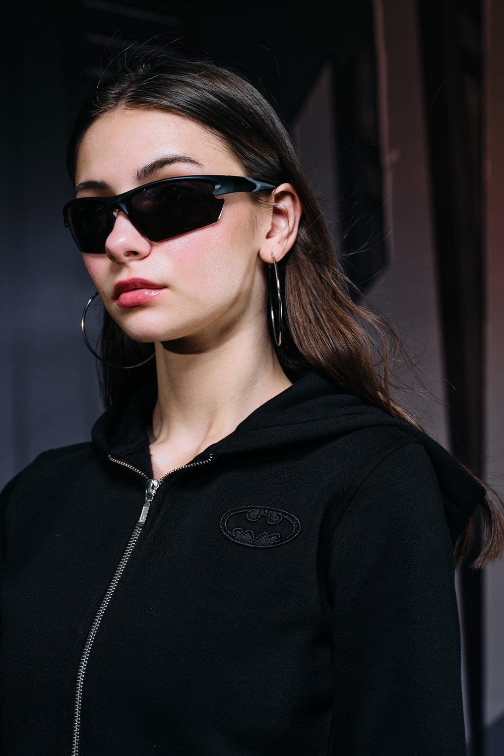 Batman Cropped Hooded Zipper