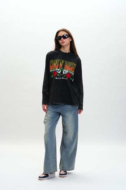 Black Guns N Roses Appetite For Destruction Full Sleeves T-shirt