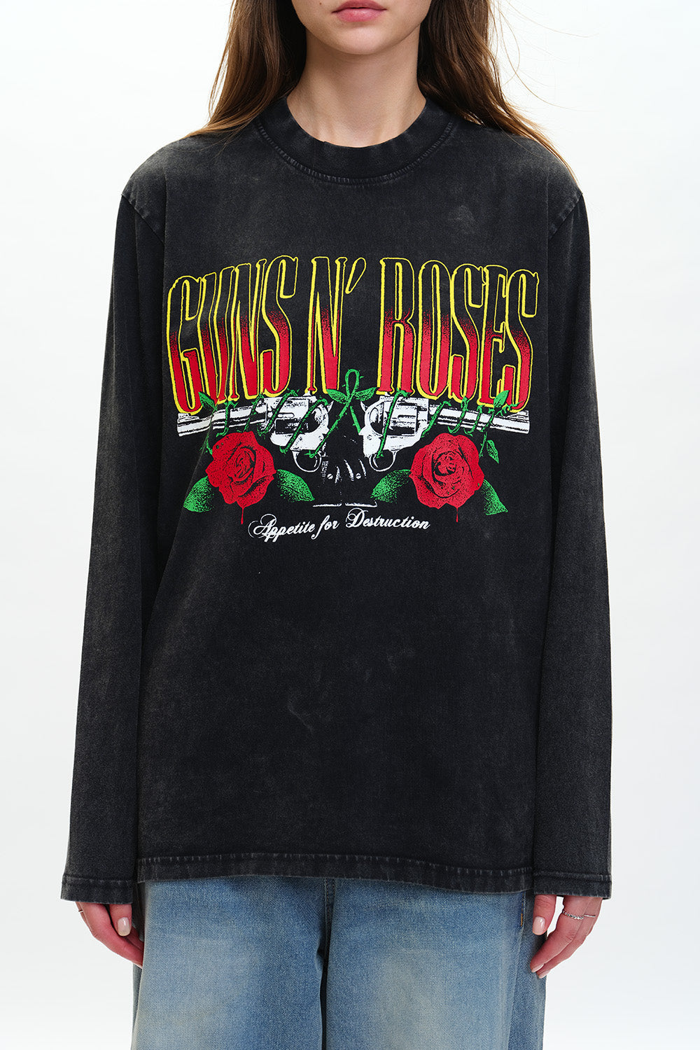Black Guns N Roses Appetite For Destruction Full Sleeves T-shirt