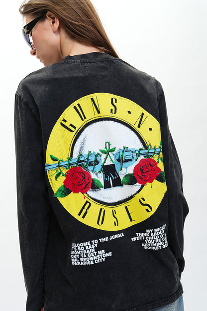 Black Guns N Roses Appetite For Destruction Full Sleeves T-shirt