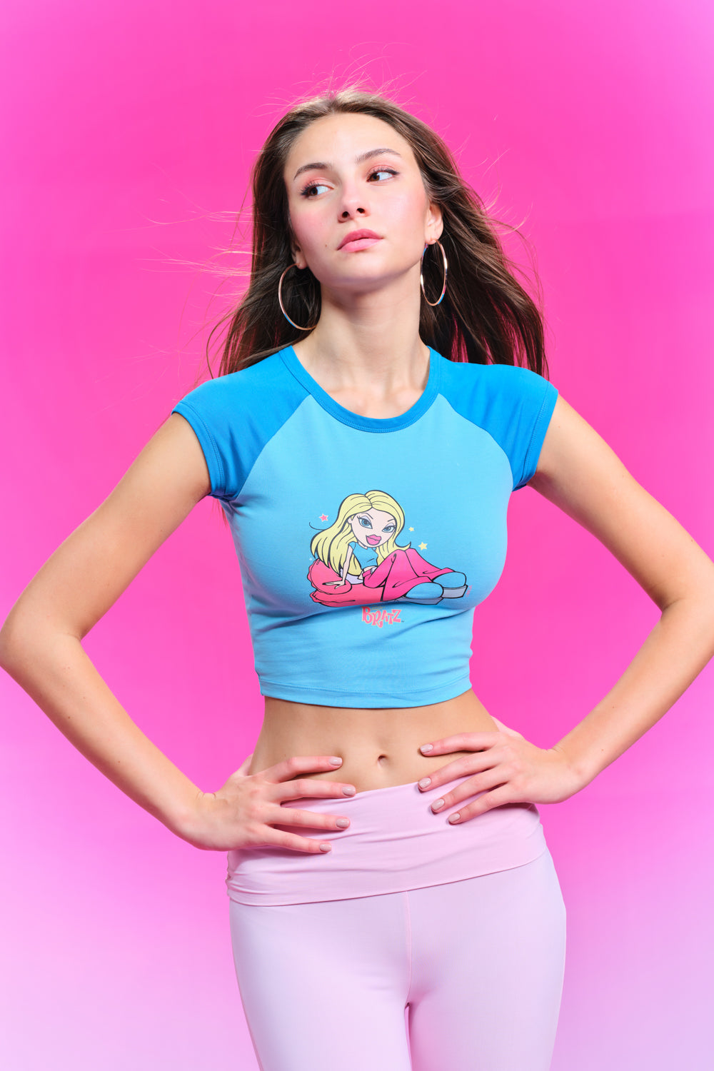 Bratty Blue Raglan Top