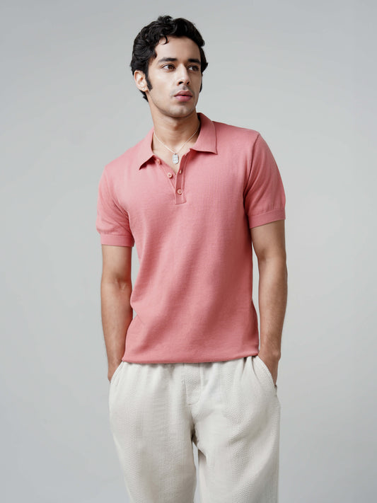 The Summer Polo Dusty Pink - Slim Fit
