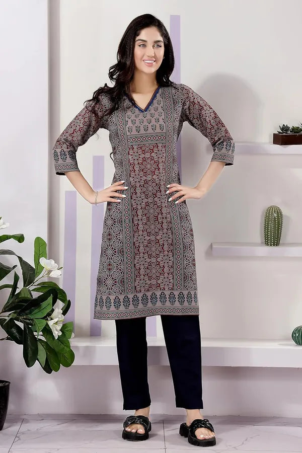 Cotton Print Long Kurta For Women | Kurti Tops | Short Kurti | Short Kurti For Women | Short Kurti For Girls