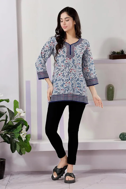 Cotton Tunic Print And Elegant For Women And Girls | Kurti Tops | Short Kurti | Short Kurti For Women | Short Kurti For Girls