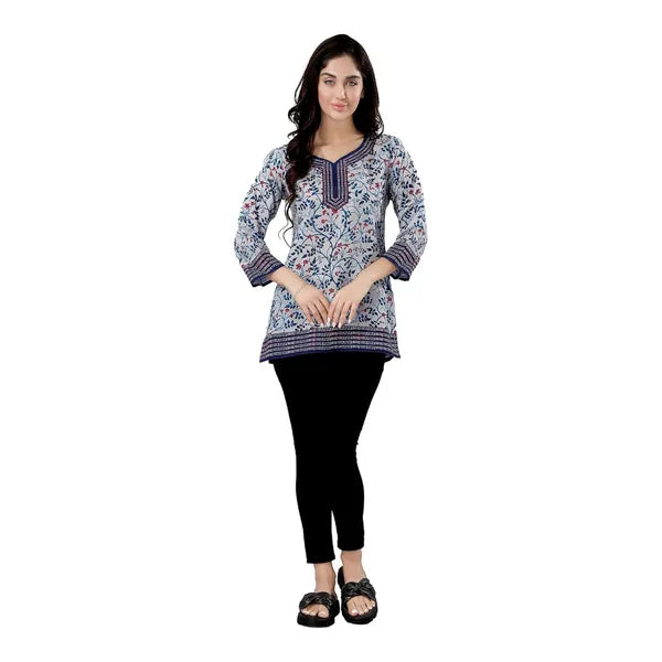 Cotton Tunic Print And Elegant For Women And Girls | Kurti Tops | Short Kurti | Short Kurti For Women | Short Kurti For Girls