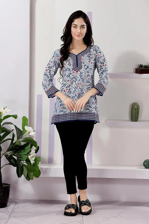 Cotton Tunic Print And Elegant For Women And Girls | Kurti Tops | Short Kurti | Short Kurti For Women | Short Kurti For Girls