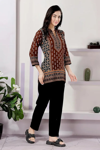 Cotton Print Short Tunic Top For Women And Girls | Kurti Tops | Short Kurti | Short Kurti For Women | Short Kurti For Girls