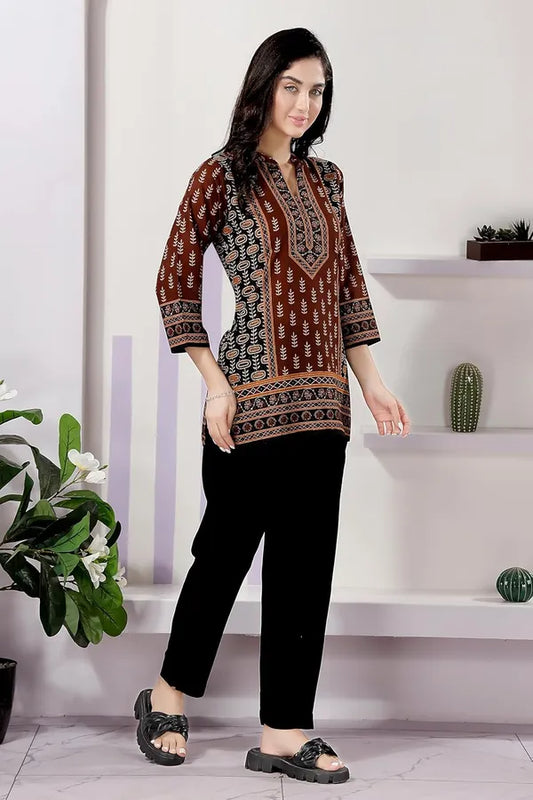 Cotton Print Short Tunic Top For Women And Girls | Kurti Tops | Short Kurti | Short Kurti For Women | Short Kurti For Girls