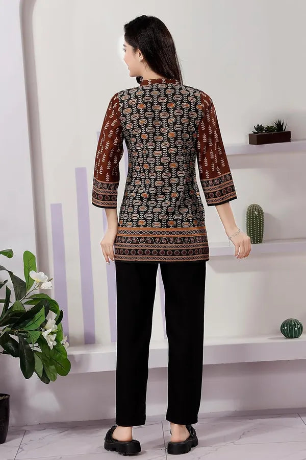 Cotton Print Short Tunic Top For Women And Girls | Kurti Tops | Short Kurti | Short Kurti For Women | Short Kurti For Girls