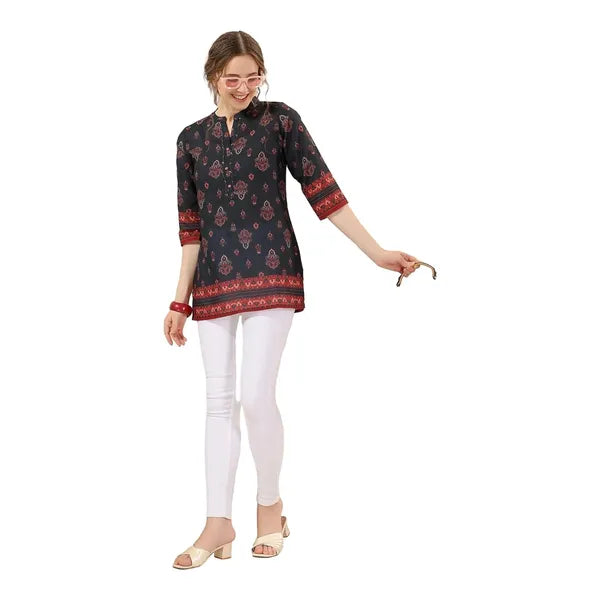 Cotton Print Short Tunic Top For Women And Girls | Kurti Tops | Short Kurti | Short Kurti For Women | Short Kurti For Girls
