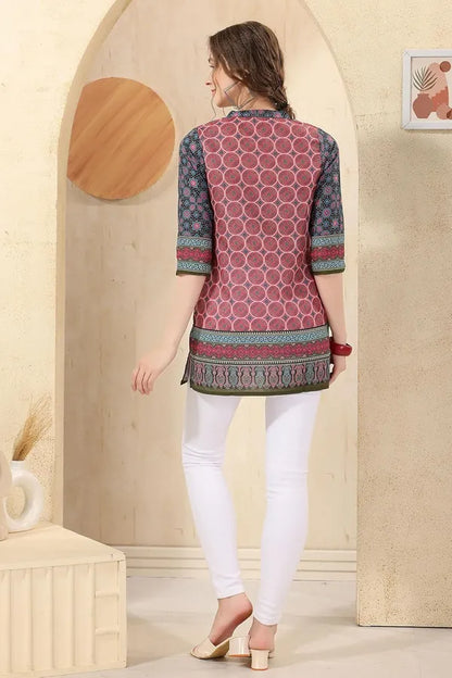 Cotton Print Short Tunic Top For Women And Girls | Kurti Tops | Short Kurti | Short Kurti For Women | Short Kurti For Girls