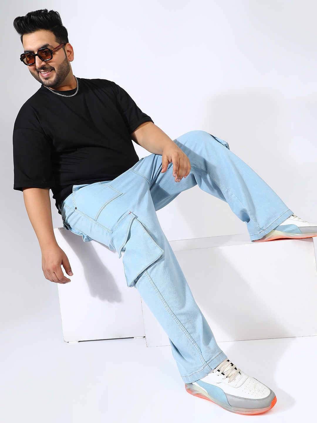 Utility Cargo Denim Jeans