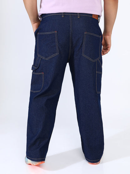 Paneled Patch Pocket Denim Jeans
