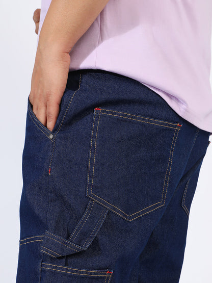 Paneled Patch Pocket Denim Jeans