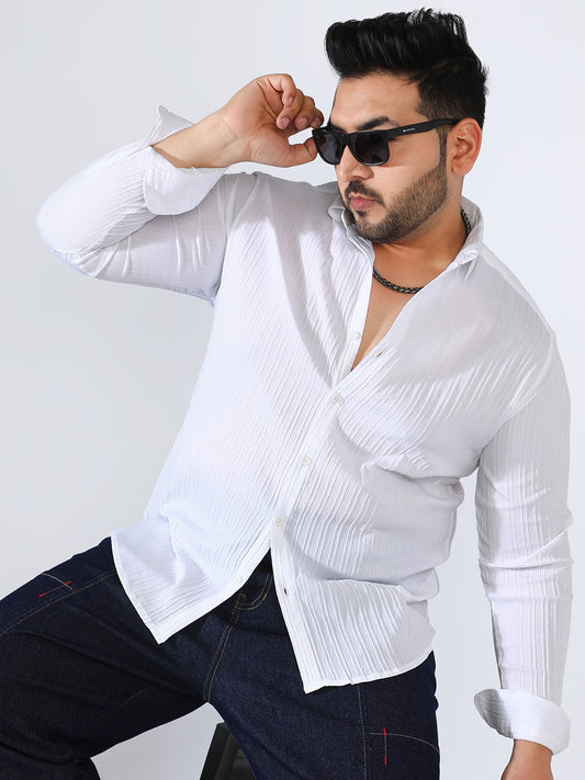 Self-Design Striped Shirt