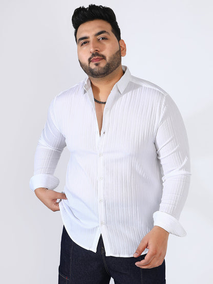 Self-Design Striped Shirt