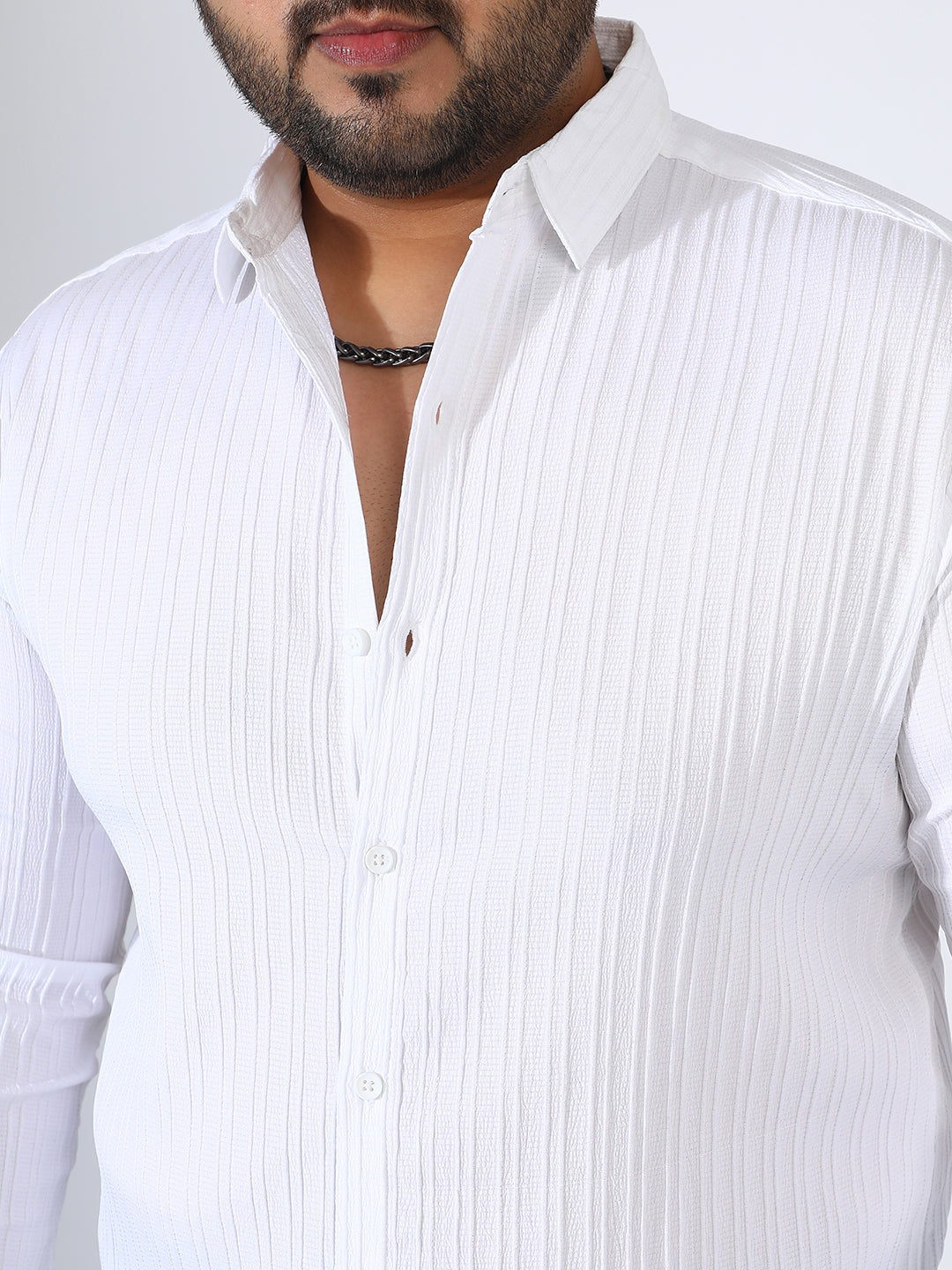 Self-Design Striped Shirt