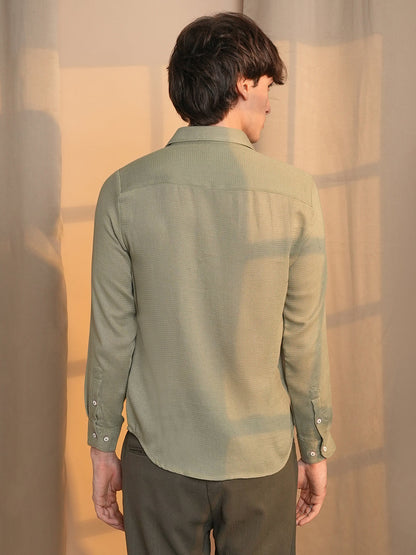 Woven-Textured Shirt