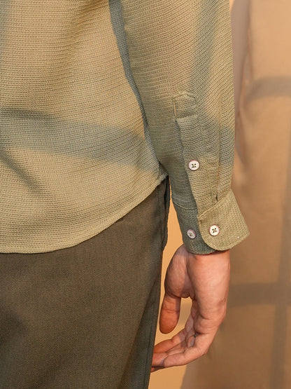 Woven-Textured Shirt