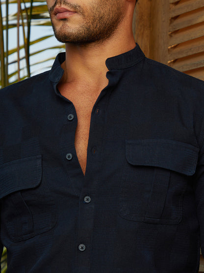 Mandarin Utility Shirt