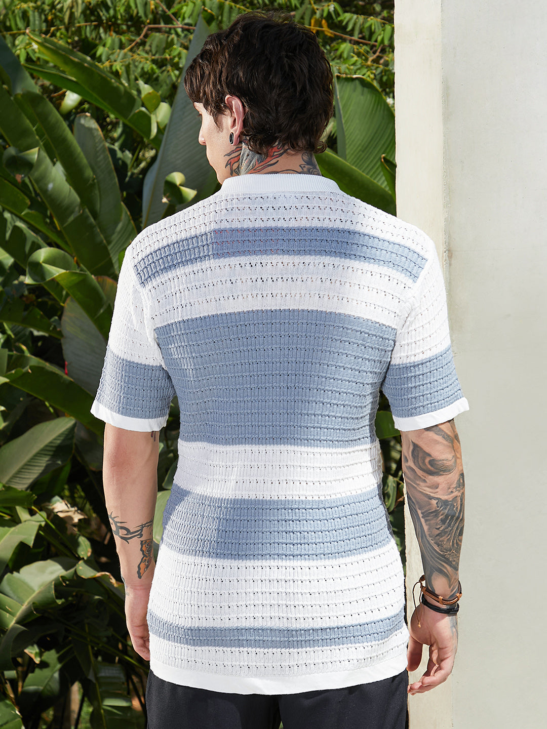 Panel-Knit Relaxed Shirt