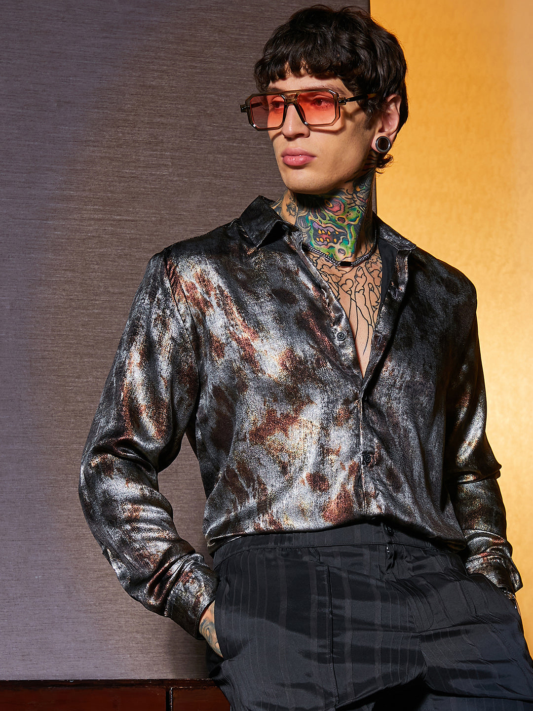 Metallic-Pigment Shirt