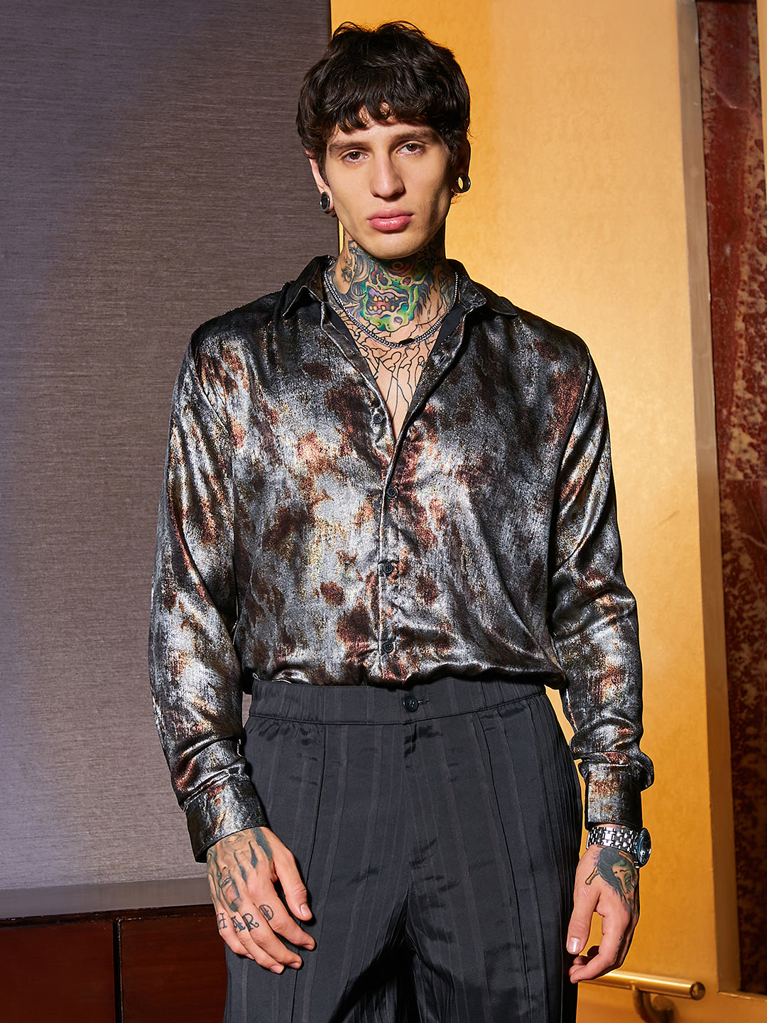 Metallic-Pigment Shirt